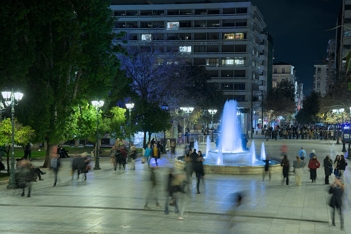 Syntagma Platz bei Nacht