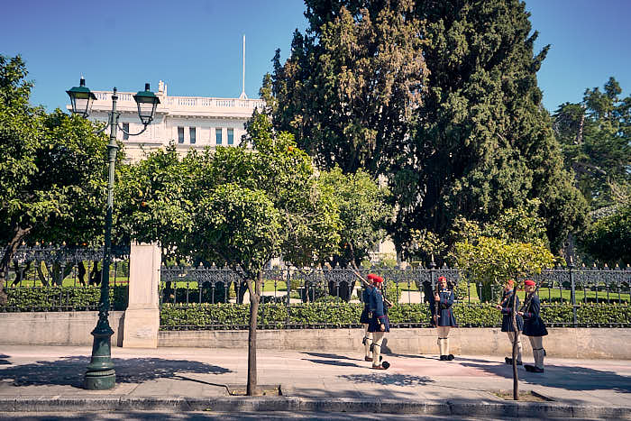 Wachablösung Evzonen Präsidentenpalast