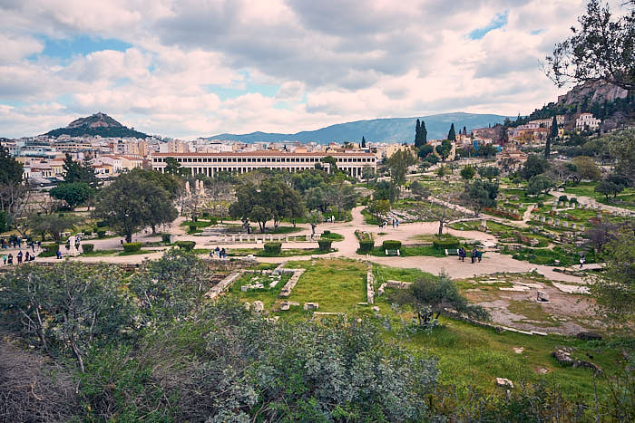 Agora Athen Blick auf Stoa des Attalos