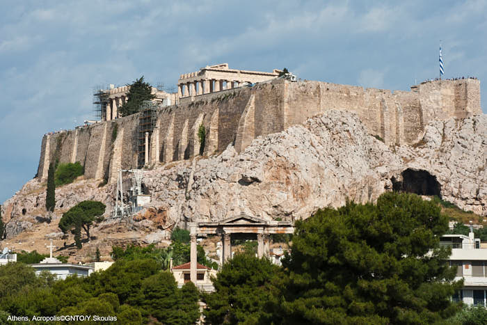 Akropolis Blick South Slope