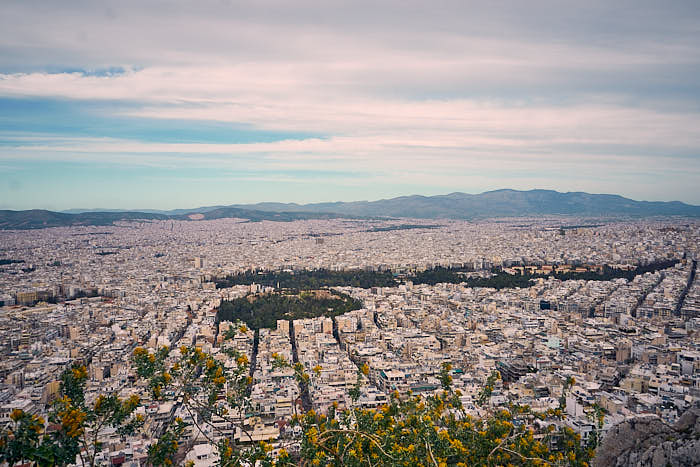 Lykabettus Athen Blick Strefi